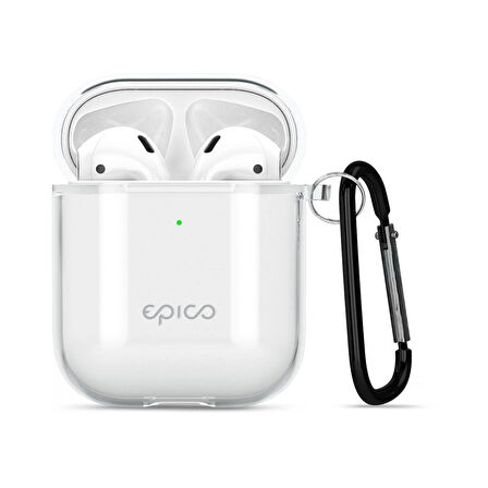 Epico Şeffaf Kılıf AirPods 1 / 2 - Beyaz Şeffaf