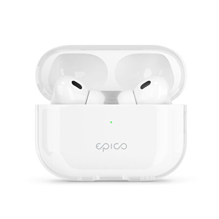 Epico Şeffaf Kılıf AirPods Pro 2 - Beyaz Şeffaf