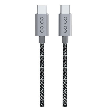 Epico 240W USB-C Örgülü Kablo 2 metre - Uzay Grisi