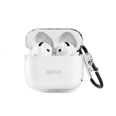 Epico Şeffaf Kılıf - AirPods 4/4 ANC Uyumlu - Şeffaf Beyaz