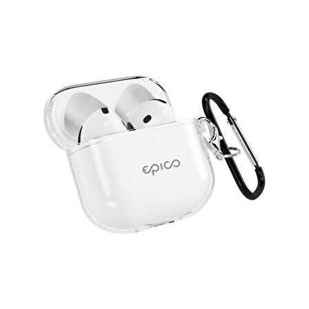 Epico Şeffaf Kılıf - AirPods 4/4 ANC Uyumlu - Şeffaf Beyaz