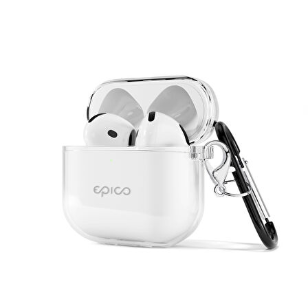 Epico Şeffaf Kılıf - AirPods 4/4 ANC Uyumlu - Şeffaf Beyaz