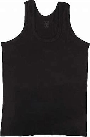  Erkek Ribana Askılı Atlet 2'li Paket Siyah Beden 6 (2XL)