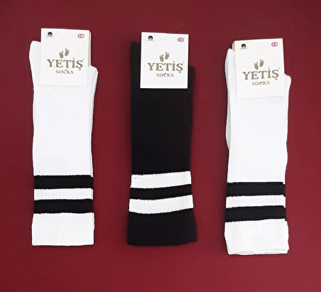 Dizaltı Kız Çocuk Okul Çorabı 3'lü Paket