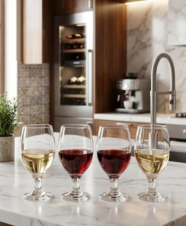 Şeffaf Cam Kadeh Bardak - Ayaklı, Şık Tasarım, Su, Bira, Meşrubat Bardağı 360 ml 4'lü Set