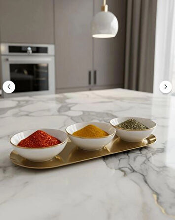 REGNA HOME Fine Living Trio Bowl Set -4 parça