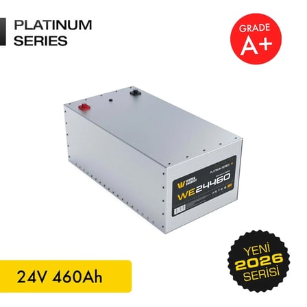 24V 460Ah LiFePO4 Platinum Series Bluetooth'lu Lityum Demir Fosfat Akü/Batarya