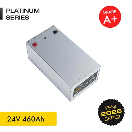 24V 460Ah LiFePO4 Platinum Series Bluetooth'lu Lityum Demir Fosfat Akü/Batarya
