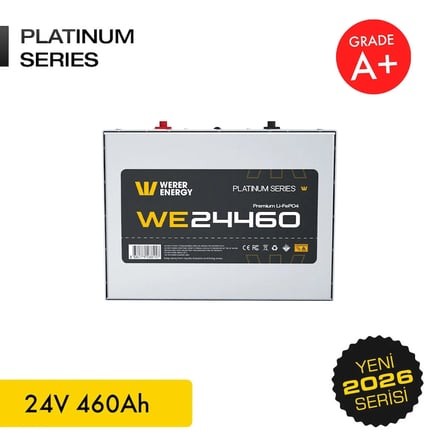 24V 460Ah LiFePO4 Platinum Series Bluetooth'lu Lityum Demir Fosfat Akü/Batarya