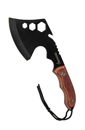 PROWARE Outdoor Fonksiyonel Ahşap Gövdeli Kamp Baltası 27 cm