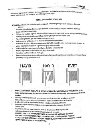 STR-201-PA1200 ELEKTRİKLİ VİNÇ 600/1200 KG BAKIR SARGI