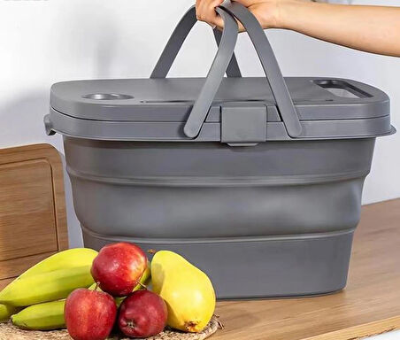 Hobby Life Magic Silikonlu Katlanabilir Kamp,Piknik Sepeti- 21 Litre