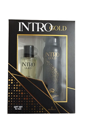 İntro Gold Erkek Parfüm Seti EDT 50 ml Deodorant 150 ml