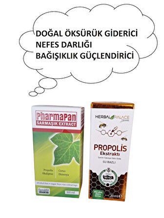 SARMAŞIK EKSTRAT 100ML + PROPOLİS EKSTRAT(ÖKSÜRÜK KESİCİ & AKCİĞER DETOX)