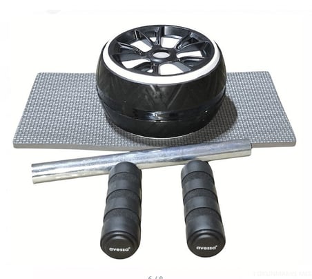 Delux Serisi Günlük Bireysel Karın Kası EW-50 Black-White Egzersiz Tekeri Siyah-Beyaz