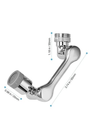 1 Adet Akrobat Musluk Başlığı – 1080° Dönebilen Musluk Ucu İki Modlu Havalandırıcı Ve Basınçlı Sprey Metal Görünümlü ABS Mutfak Banyo Aerator Faucet Aerator