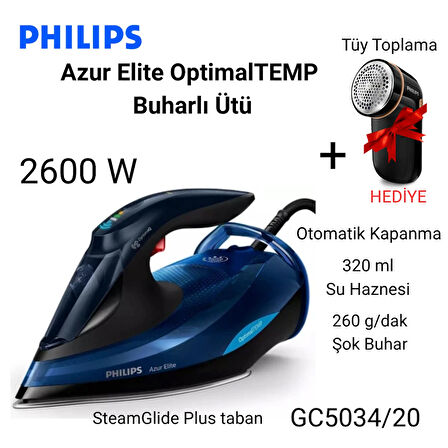 PHİLİPS AZUR 2600 WATT GC5034/20 BUHARLI ÜTÜ-MAVİ
