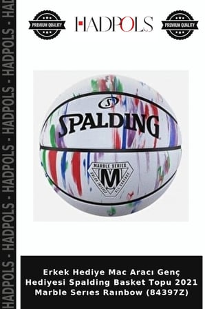 Erkek Hediye Mac Aracı Genç Hediyesi Spalding Basket Topu 2021 Marble Serıes Raınbow (84397Z)