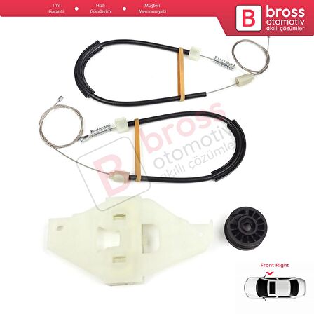 Citroen C Elysee Peugeot 301 için Ön Sağ Cam Kriko Set 9677416880