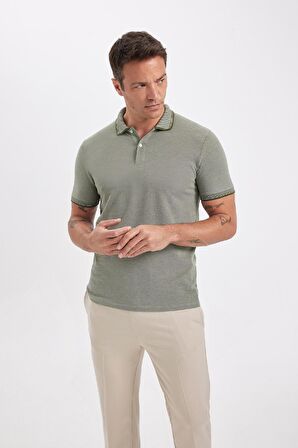 DeFacto Slim Fit Dar Kesim Kısa Kollu Pamuklu Polo Tişört D0033AXNSKH210