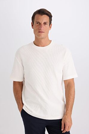 DeFacto Relax Fit Bisiklet Yaka Kısa Kollu Tişört D2531AX24AUER136