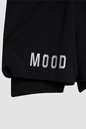 DeFactoFit Slim Fit Dar Kesim Fermuarlı Telefon Cepli Sporcu Taytlı Şort Z2147AZ24AUBK81