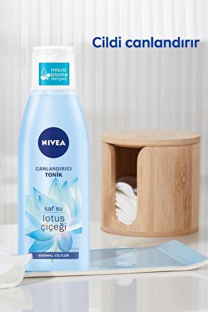 Nivea Canlandırıcı Tonik 200ml, Arındırıcı, Nemlendirici, Lotus Çiçeği, Cildi Kurutmadan Temizler