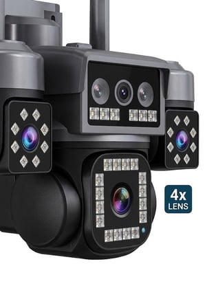 X5 Tech RX-85GZ -Dual Lens Hieasy Füme 4 Kamera +1 Yıllık Sim Kart +64Gb Hafıza Kartı Güneş Enerjili Tak Çalıştır