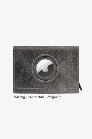 Airtag Mekanizmalı Cüzdan - Gri