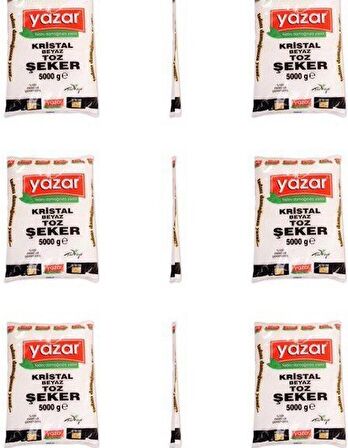 Yazar Kristal Toz Şeker 5 Kg x 6 Paket