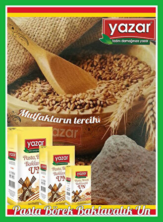 Yazar Taş değirmende Öğütülmüş Tam Buğday Unu 5 Kg X 4 Paket
