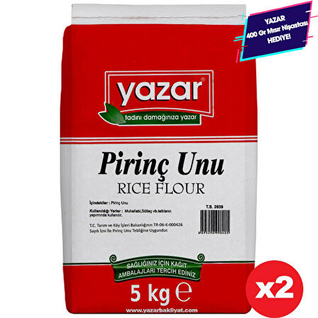 Yazar Sade Pirinç Unu 5 Kg x 2 Paket