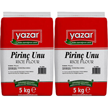 Yazar Sade Pirinç Unu 5 Kg x 2 Paket