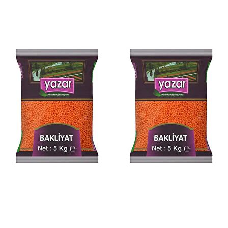 Yazar Kırmızı Mercimek 5 Kg x 2 Paket.