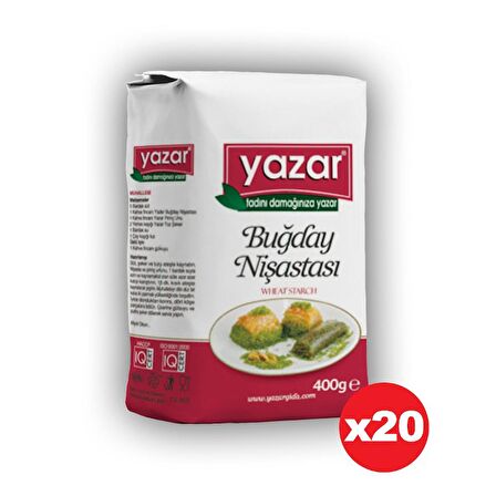 Yazar Buğday Nişastası 400 Gr x 20 Paket