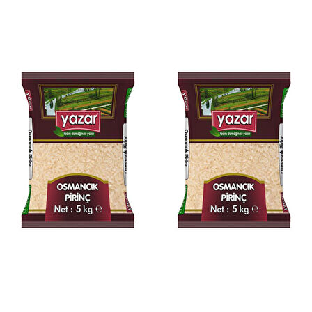 Yazar Osmancık Pirinç 5 Kg x 2 Paket.