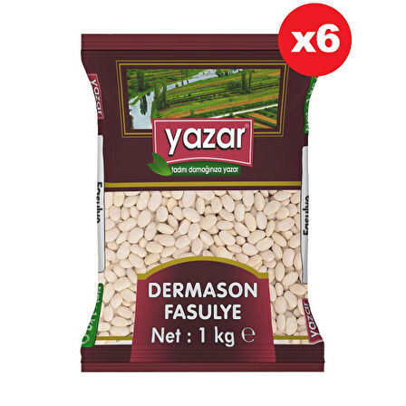 Yazar Dermason Fasulye 1 Kg. x 6 Paket