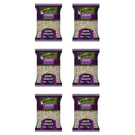 Yazar Şeker Fasulye 1 Kg. x 6 Paket