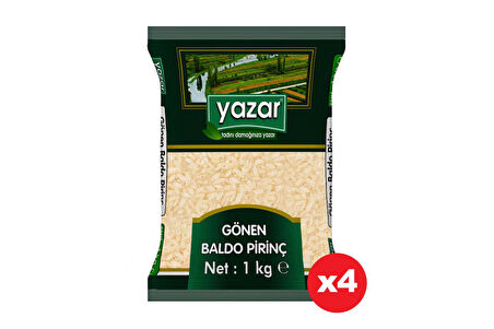 Yazar Gönen Baldo Pirinç 1 Kg x 4 adet