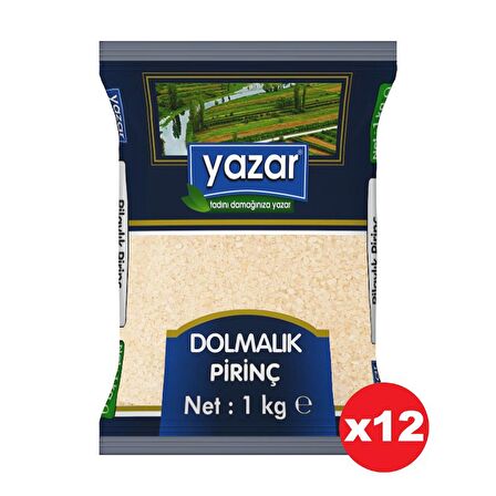 Yazar Dolmalık Kırık Pirinç 1 Kg. x 12 Adet
