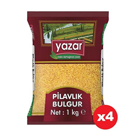Yazar Pilavlık Bulgur 1 Kg. x 4 Adet