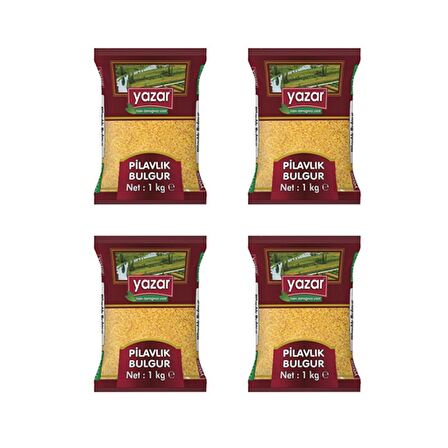 Yazar Pilavlık Bulgur 1 Kg. x 4 Adet