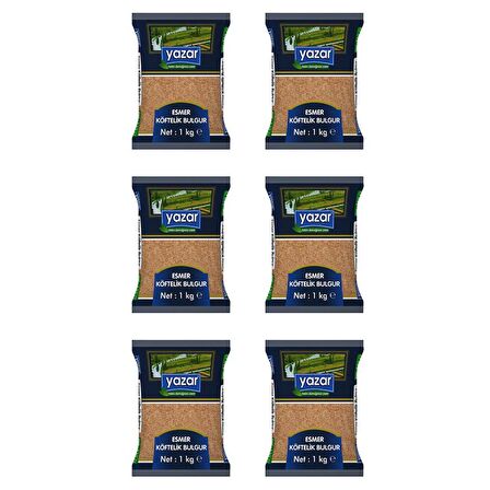 Yazar Esmer Köftelik Bulgur 1 Kg. x 6 Adet