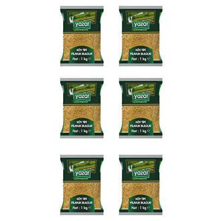 Yazar Köy Tipi Pilavlık Bulgur 1 Kg x 6 Paket