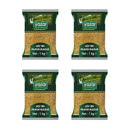 Yazar Köy Tipi Pilavlık Bulgur 1 Kg x 4 Paket