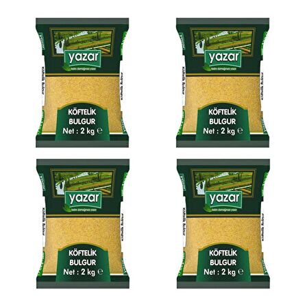 Yazar Köftelik Bulgur 2 Kg. x 4 Paket
