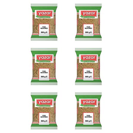 Yazar Yeşil Mercimek 900 Gr. x 6 Adet
