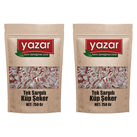 Yazar Tek Sargılı Küp Şeker 750 Gr.x 2 Adet