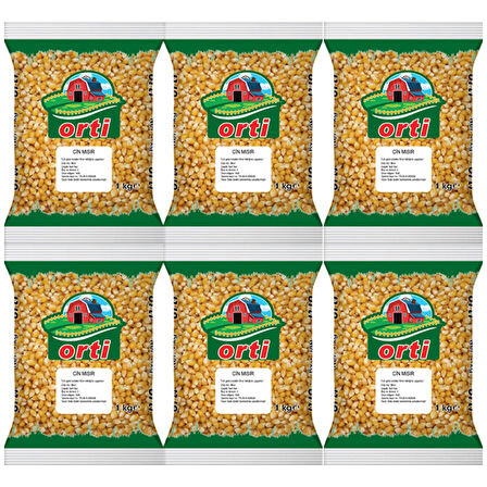 Orti Patlatmalık Cin Mısır 1 Kg x 6 Paket