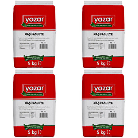 Yazar Maş Fasulye 5 Kg x 4 Paket